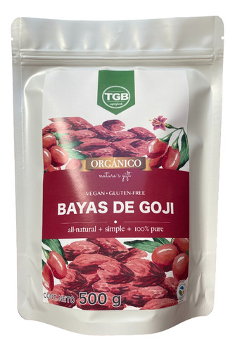 Bayas De Goji Orgánica 500 Gramos