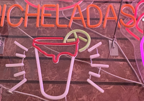 Letrero Neón Flex Led Micheladas Colores Display Anuncio