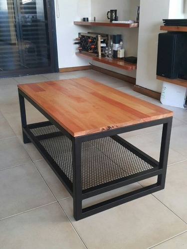 Mesa Ratona En Hierro Y Madera Estilo Industrial . 