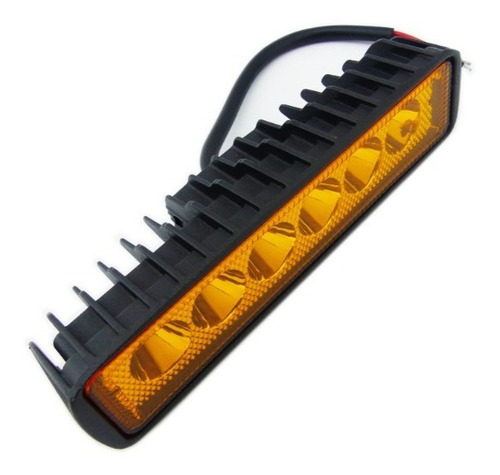 Neblinero 6 Led Ambar, Hjg, Rectangular, 12 Volt