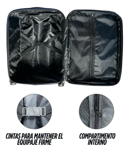 Set 2 Maletas Viaje 24 Y 19in Candado Numérico Ruedas 360