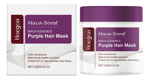 Mascarilla Capilar Morada Con Esencia De Maca, Acondicionado