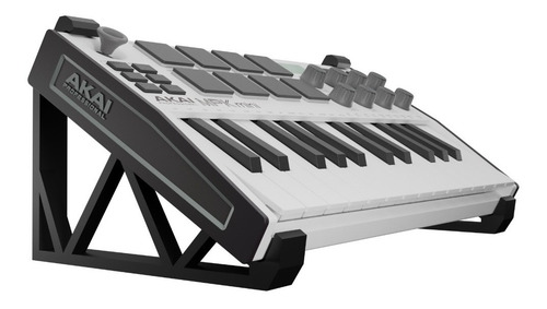 Base Stand Soporte Akai Mpk Mini Mk3 3d Printed Negro