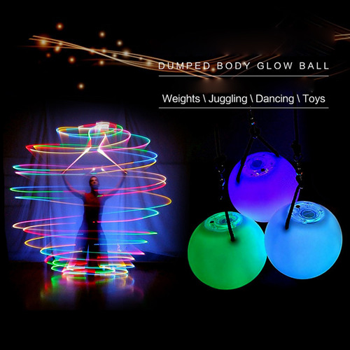 M Bolas Led Poi Balls, 2 Unidades, 9 Modos, 7 Colores
