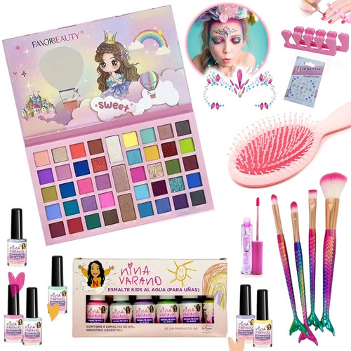Kit O Set De Maquillaje Para Nena O Niña Juego De Spa Regalo | Envío gratis