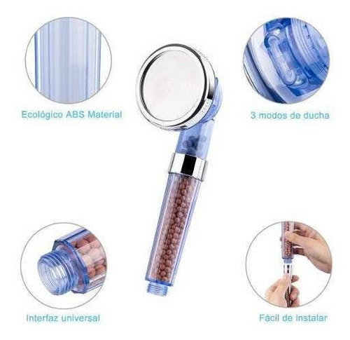 Imagen 3 de 5 de Filtro Ducha Jet 3 Posiciones Ahorro Y Masajes Suaviza