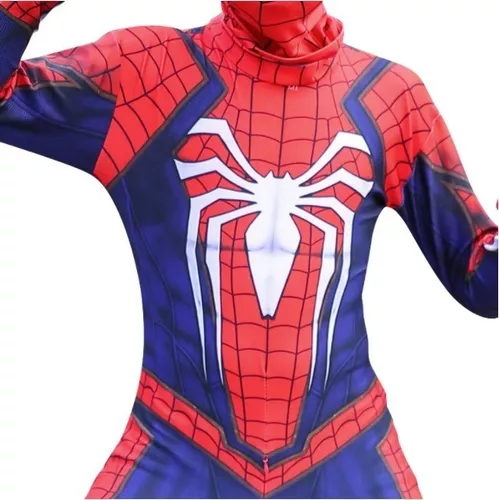 Fantasia Infantil Homem-Aranha Game ps4/ ps5 Cosplay Crianças Traje Lu