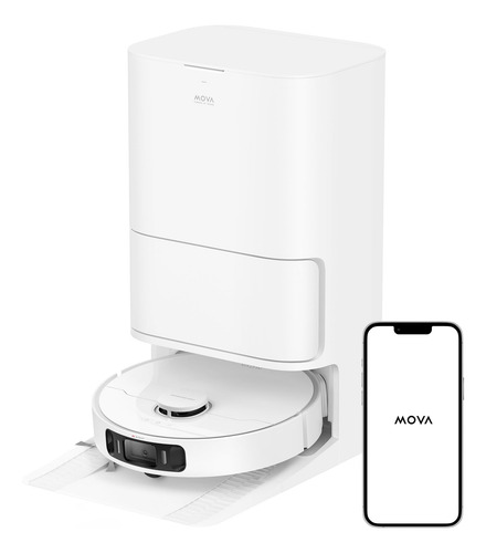 Robot Aspirador Y Trapeador Mova S20 Ultra Doble Cepillo Blanco