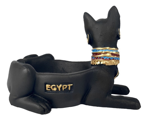 Cinzeiro Egipcio Deus Bastet Enfeite Decorativo Resina