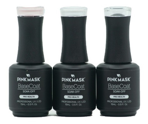 Base Rubber Pink Mask  X3 El Mejor Precio Miss Uñas