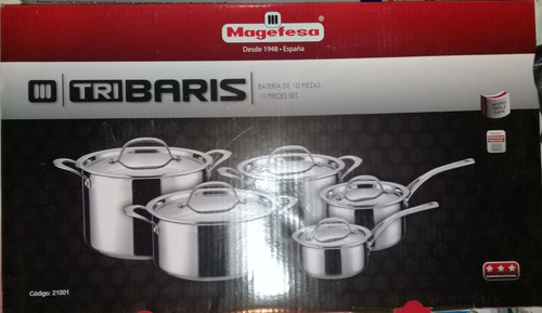 Juego De Ollas Magefesa Tribaris De 10 Pizas