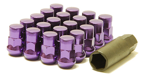 Purpura Hilo Tamaño Extremo Cerrado Lug Nut Conjunto