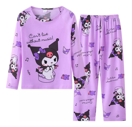 Q Conjunto De Pijama Largo Kawaii Kuromi Para Niños