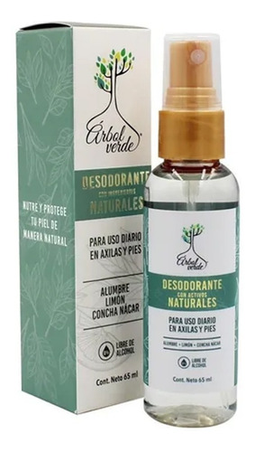 Desodorante Natural Aclarante Vegano Líquido De Alumbre Fragancia Tea Tree Oil