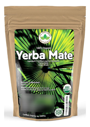 Te Yerba Mate 100% Organico Wellness Naturals 1 Lb