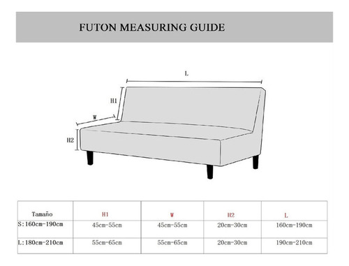 B Funda De Sofá Cama Sin Brazos, Funda Elástica Para Futón