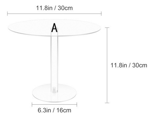 Soporte Acrílico Para Tartas N, Redondos, Para Mesa De Postr