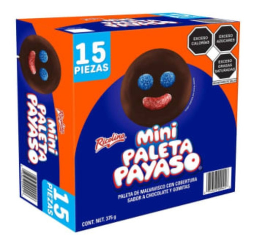 Mini Paleta Payaso Ricolino Con 15 Pzas De 25 G C/u