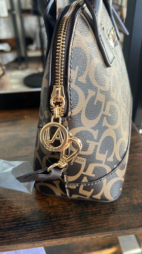 Guess Bolso Kinsley Con Logo- Piedra Multi