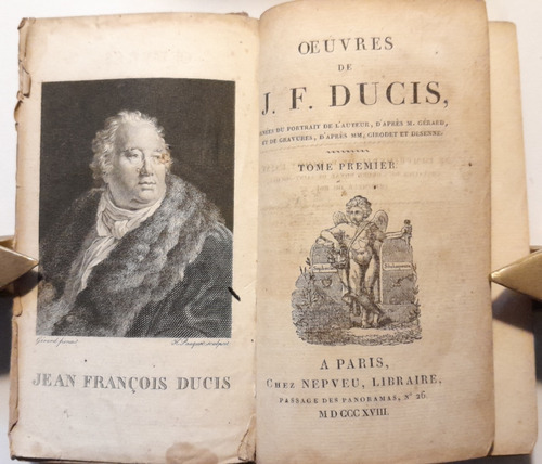 Oeuvres De J.f. Ducis Tomos 1-4-5-6 Edicion De 1818 A7