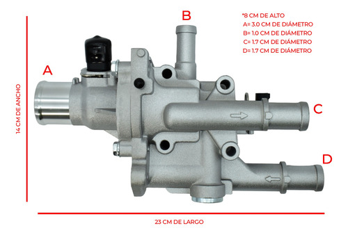 Toma De Agua Con Termostato Y Sensor Pontiac G3 1 6l 2009