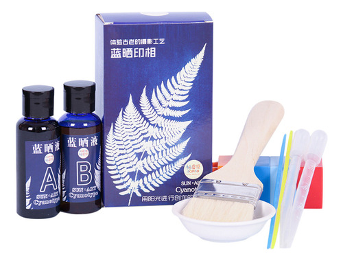 Con Cyanotype Kit Cyanotype Set Crea Un Plano O Una Imagen