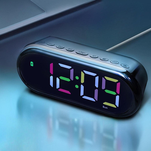 Reloj Despertador Digital Led, Reloj De Mesa, Pantalla