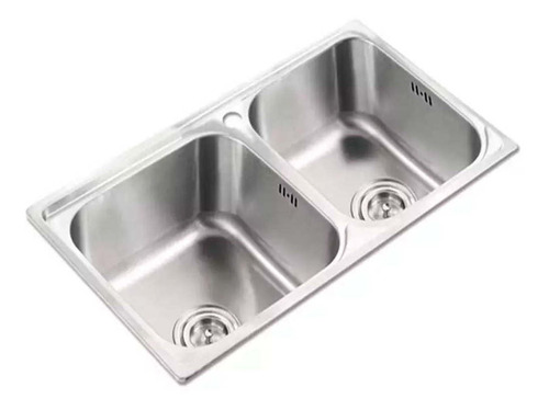 Fregadero Doble Tina / Ponchera Marca Fermetal Acero Inox