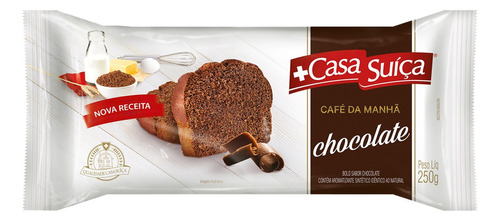 Bolo Casa Suíça Café da Manhã de chocolate em pacote 250 g