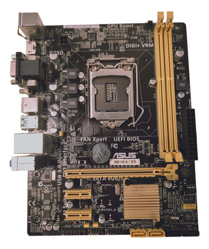 Placa Mãe Asus H81m-a/br Com Defeito! Ler Descrição! Marrom (Usado)