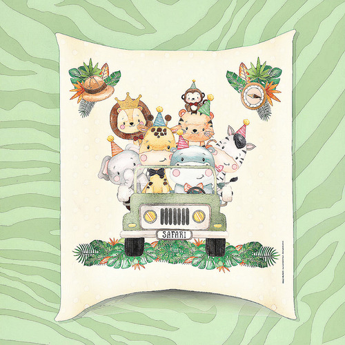 Piñata Carton Safari X1 - Cotillón Waf Color Multicolor Tamaño De La Piñata Grande
