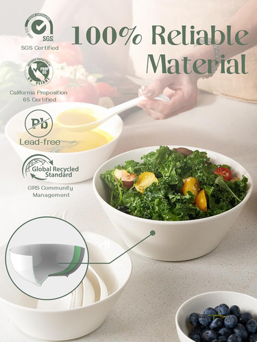 Cuencos De Sopa De Ceramica Dowan, Conjunto De Ensaladera...