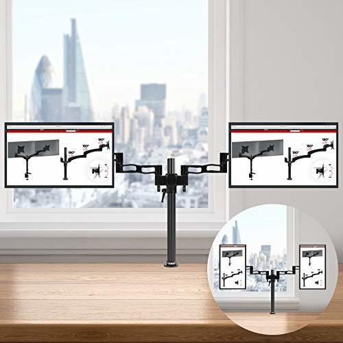 Duronic Dm352 /bk Dual Pc Monitor Soporte De Brazo Soporte