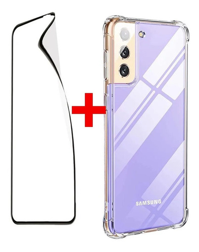 Imagen 1 de 8 de Kit Carcasa Samsung S21 Antigolpes + Lamina De Hidrogel