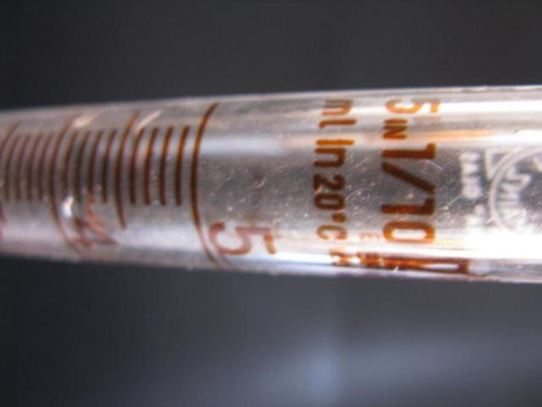 Meonli: Laboratorio Probeta 5ml Germany Cristal (Usado)