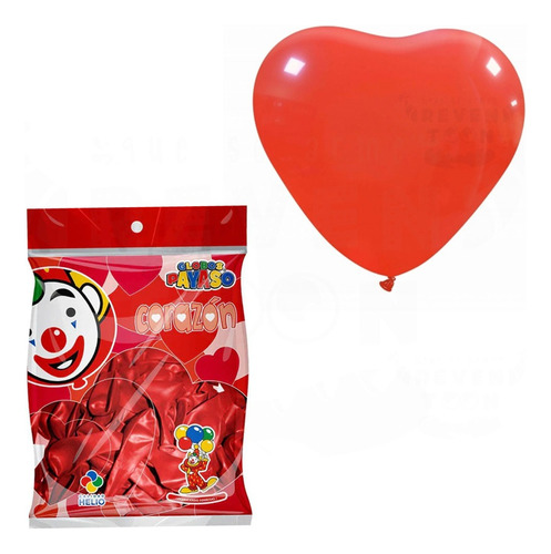 50 Globos Forma Corazón Febrero Declaración Amor Aniversario