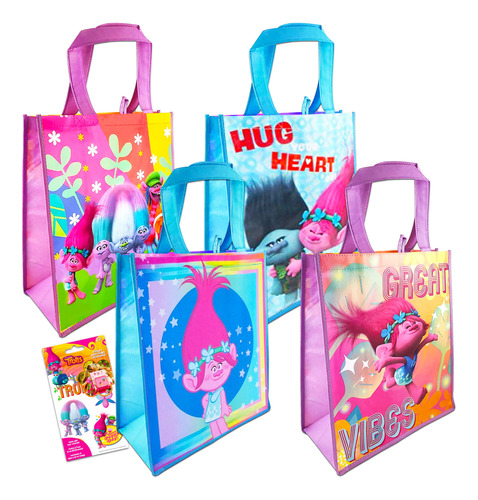 Bolsa Mano Para Fiesta Trolls 4 Regalo Niño