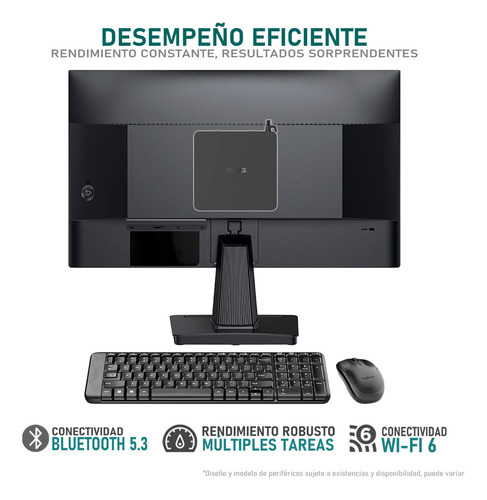 Computadora Asus Nuc 12 Pro Intel Core I3 1220p 8gb Ram 512gb Ssd Monitor 21.5 Teclado Mouse Logitech