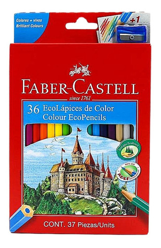 36 Colores Profesionales Lápices Hexagonal Faber Castell