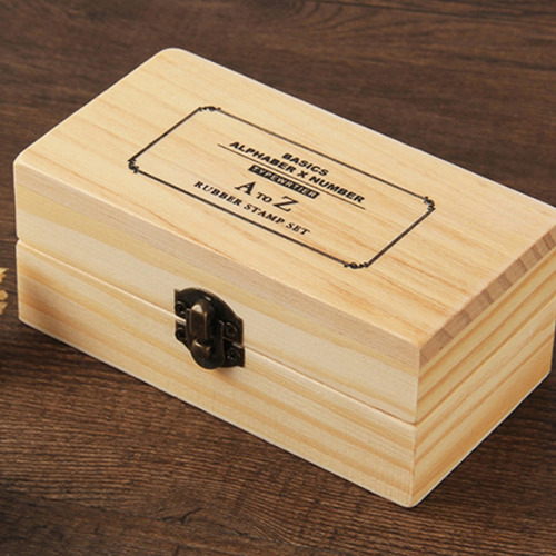 Juego De Sellos Multiusos De Madera Con Letras Y Números Del