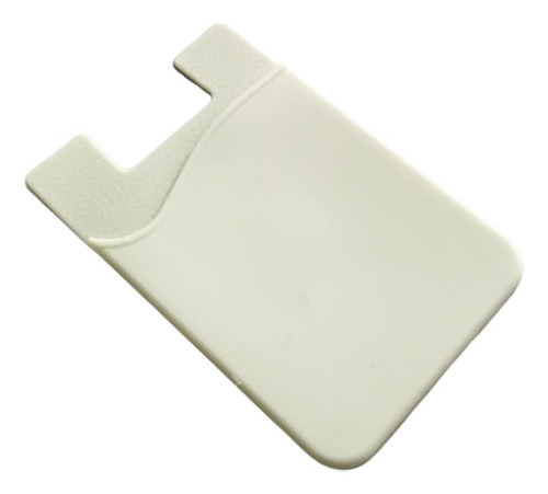 Adesivo Celular Porta Cartao De Silicone De Camada Única Cor Adesivos De Cartão De Camada Única - Branco