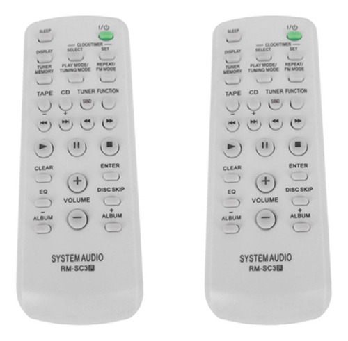 2 Controles Remotos De Audio Para Sistema Cd Hifi Rm-sc3 Rm-