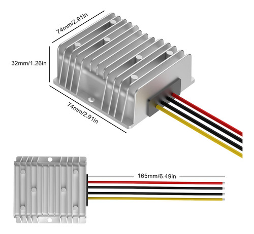 Regulador De Voltaje Convertidor Yaxige Dc 36v/48v A 24v 10