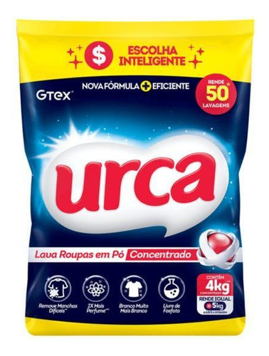 Sabao Po Urca 4kg Sache Concentrado