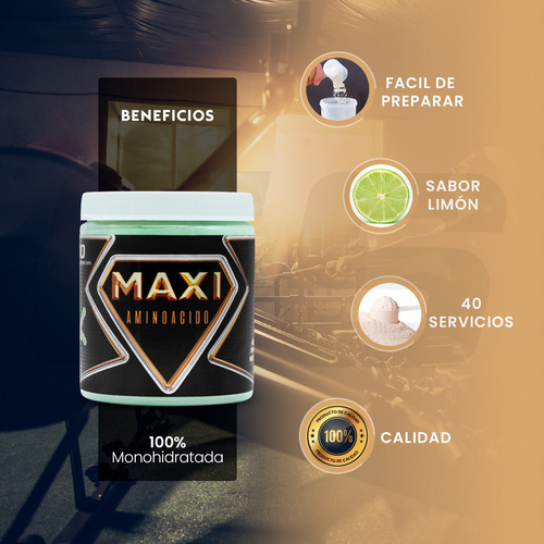 Maxi Suplementos Aminoácidos En Polvo 400g Limón