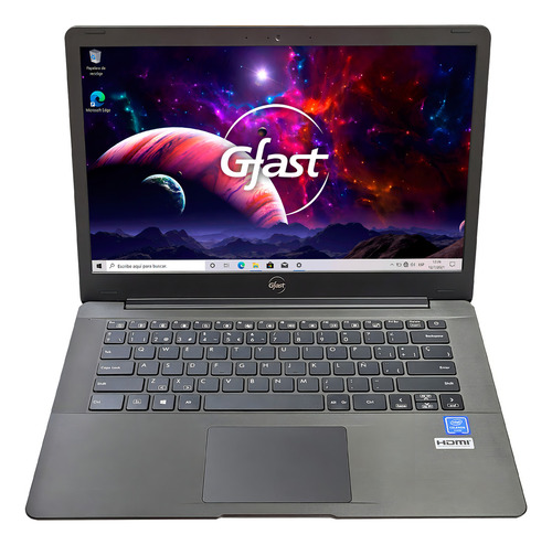 Notebook Gfast N4000, processador Intel Celeron N4000 de núcleo duplo, IPS de 14 polegadas 1920 x 1080 px, 4 GB de RAM DDR4 2133 Mhz, unidade sólida SSD PCIe de 128 GB, Windows 10 Home