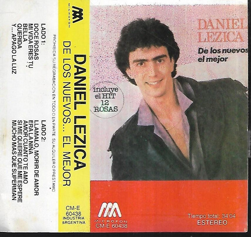 Daniel Lezica Album De Los Nuevos El Mejor Microfon Cassette