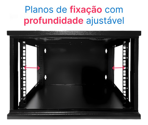 Mini Rack / Parede 19'' 7u X 570mm Desmontável Frete Gratis