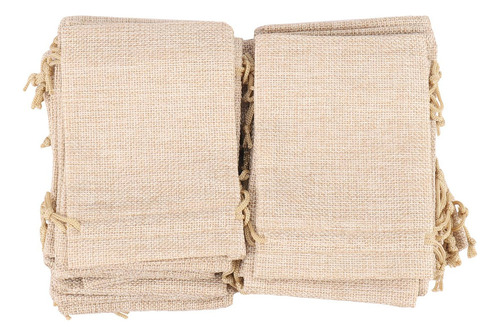 40 Bolsas De Arpillera Con Cordón, 13 Cm X 10 Cm, Joyas De R