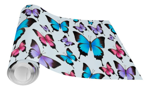 4 Cenefas Mariposas Mágicas Color Azul, Morado Y Rosa M-555